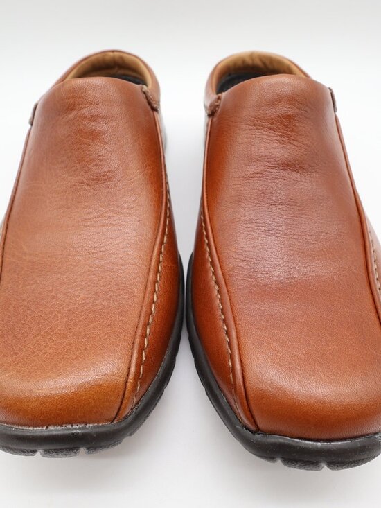 Hush Puppies Zoom Clogs Mens 10 Tan Leather Slip On Comfort Shoes main image 13